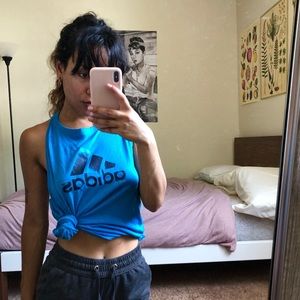 blue adidas top 💦